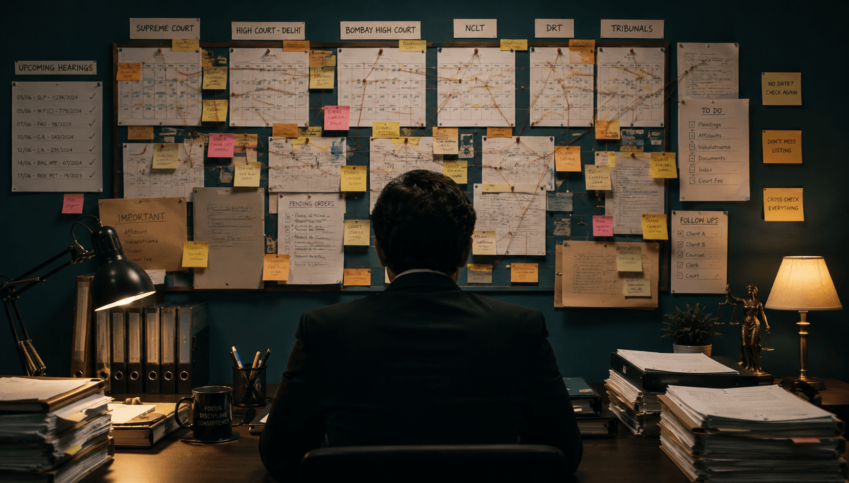 As litigation practices grow, so does the complexity of managing deadlines, hearings, documents, and follow-ups. What begins as organisation can quickly become information overload.
