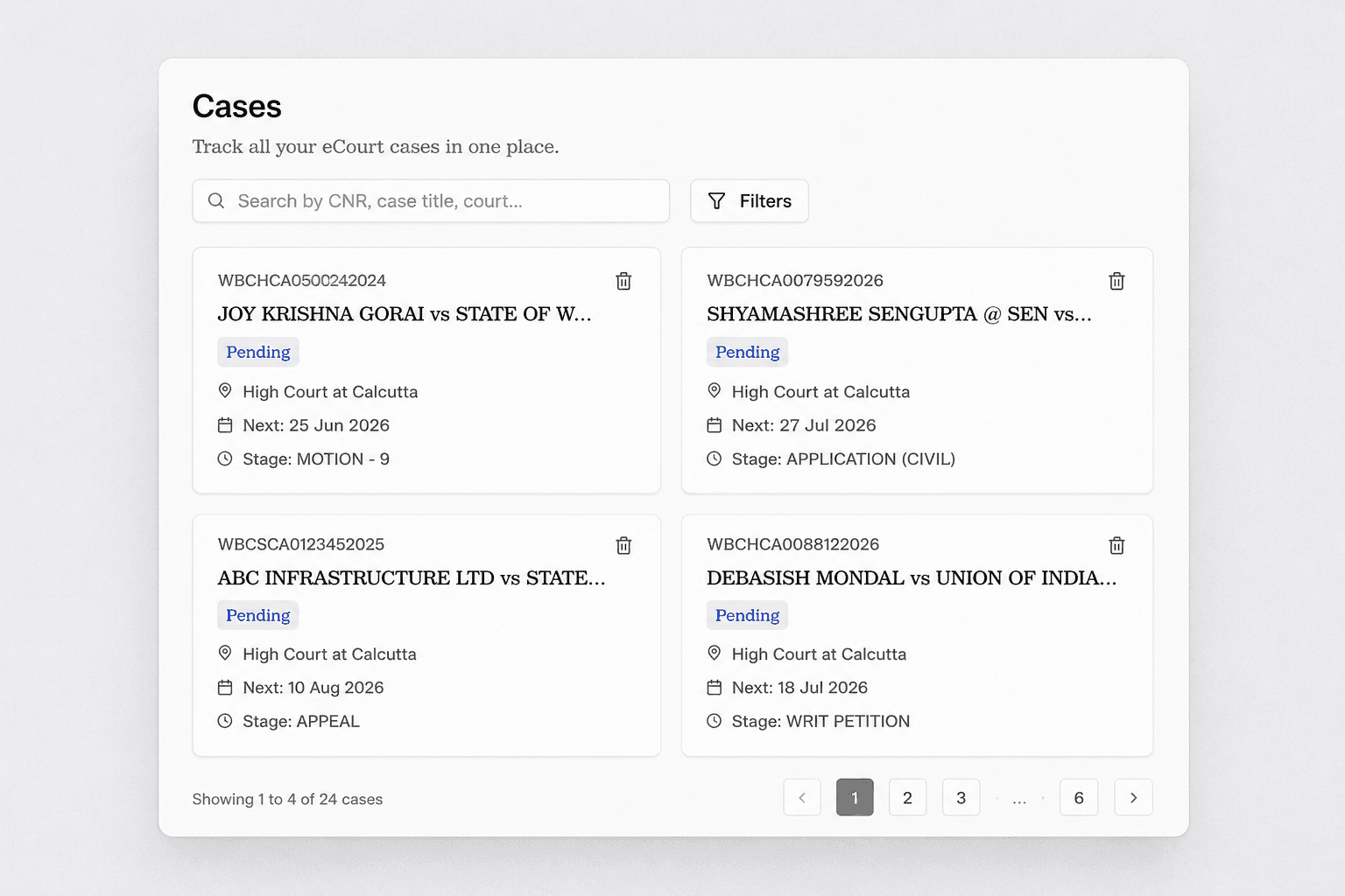 Manage Every Matter in One Workspace. product view
