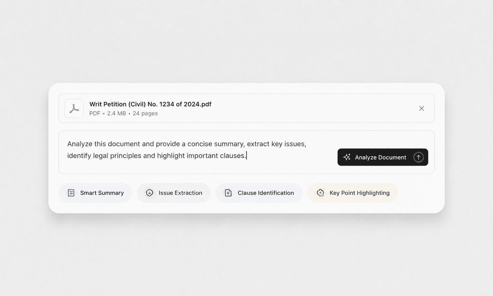 Understand Legal Documents Instantly. product view