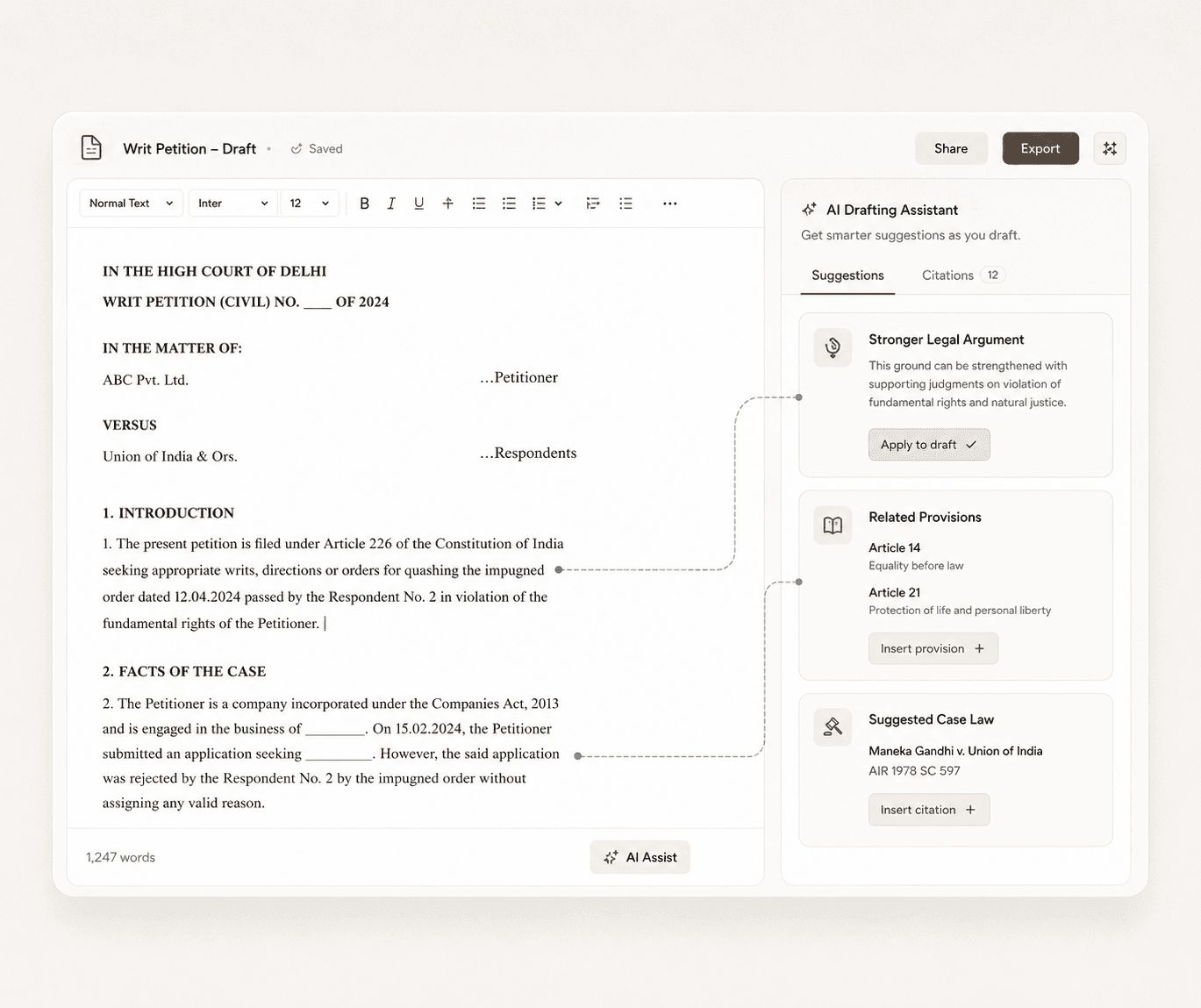 Draft Stronger Legal Documents. product view